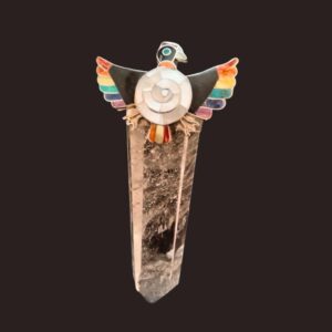 Kristall-Anhänger mit Condor und Chakras – Schutz, Klarheit und Ausrichtung
